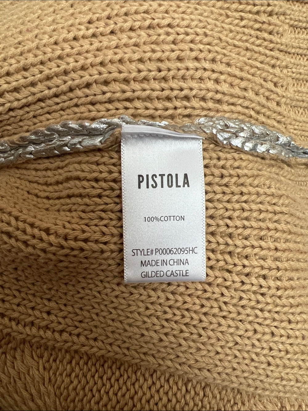 Pistola Everly Foil Accent Cotton Crewneck Sweater - Picture 7 of 9
